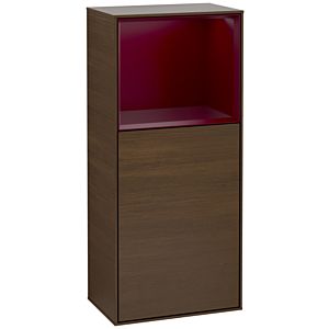 Villeroy und Boch Finion Seitenschrank F510HBGN 41,8x93,6x27cm, rechts, Regal oben Peony Matt, Walnut veneer