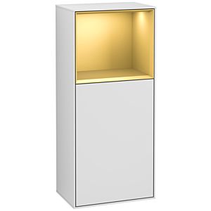 Villeroy and Boch Finion side cabinet F510HFMT 41.8x93.6x27cm, right, shelf above gold matt, white matt lacquer