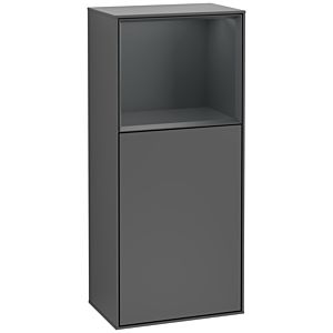 Villeroy et Boch Armoire latérale Finion F510HGGK 41.8x93.6x27cm, droite, étagère au-dessus de minuit Blue mat, anthracite mat