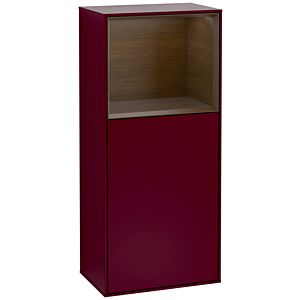 Villeroy and Boch Finion side cabinet F520GNHB 41.8cm, left, charging station, shelf Walnut veneer, Peony Matt