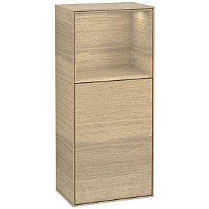 Villeroy und Boch Finion Seitenschrank F530PCPC 41,8cm, rechts, Ladestation, Regal Oak Venerr, Oak Veneer