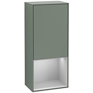 Villeroy und Boch Finion Seitenschrank F540GJGM 41,8x93,6x27cm, links, Regal unten Light Grey Matt, Olive Matt Lacquer