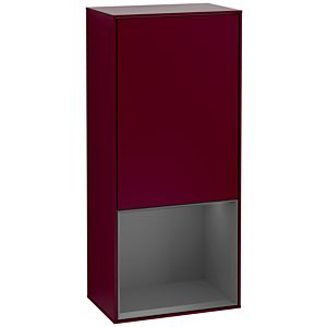 Villeroy and Boch Finion side cabinet F540GKHB 41.8x93.6x27cm, left, shelf below Anthracite matt, Peony Matt