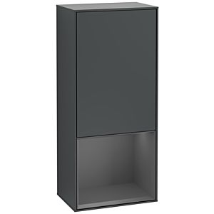 Villeroy et Boch Finion armoire latérale F540GKHG 41.8x93.6x27cm, gauche, étagère sous Anthracite Matt , Midnight Blue Matt Lacquer