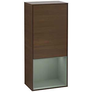 Villeroy et Boch Finion armoire latérale F540GMGN 41.8x93.6x27cm, gauche, étagère sous olive mat, placage noyer