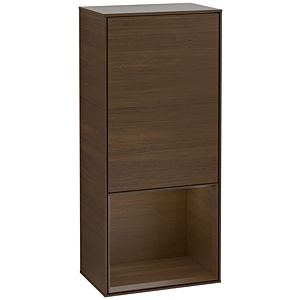 Villeroy and Boch Finion side cabinet F540GNGN 41.8x93.6x27cm, left, shelf below Walnut veneer, Walnut veneer