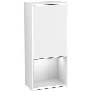 Villeroy et Boch Finion armoire côté F540MTGF 41.8x93.6x27cm, à gauche, au- dessous de plateau White Matt , laque blanc brillant
