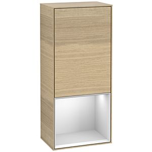 Villeroy und Boch Finion Seitenschrank F540MTPC 41,8x93,6x27cm, links, Regal unten White Matt, Oak Veneer