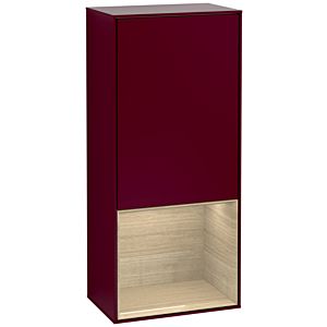 Villeroy et Boch Finion armoire latérale F540PCHB 41.8x93.6x27cm, gauche, étagère en dessous Oak Veneer , Peony Matt