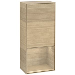 Villeroy und Boch Finion Seitenschrank F540PCPC 41,8x93,6x27cm, links, Regal unten Oak Veneer, Oak Veneer