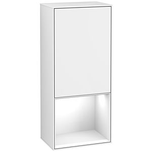 Villeroy und Boch Finion Seitenschrank F550GFGF 41,8x93,6x27cm, rechts, Regal unten Glossy White, Glossy white lacquer