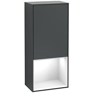 Villeroy and Boch Finion side cabinet F550GFHG 41.8x93.6x27cm, right, shelf below Glossy White , Midnight Blue Matt Lacquer