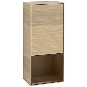 Villeroy and Boch Finion side cabinet F550GNPC 41.8x93.6x27cm, right, shelf below Walnut Veneer , Oak Veneer