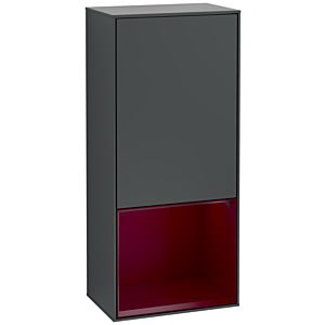 Villeroy und Boch Finion Seitenschrank F550HBHG 41,8x93,6x27cm, rechts, Regal unten Peony Matt, Midnight Blue Matt Lacquer