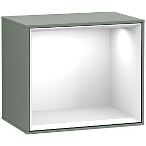 Villeroy and Boch Finion module F580GFGM 41.8x35.6x27cm, shelf Glossy White , Olive Matt Lacquer