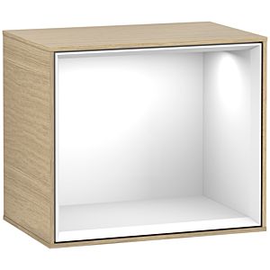 Villeroy and Boch Finion module F580GFPC 41.8x35.6x27cm, shelf Glossy White , Oak Veneer