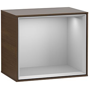 Villeroy and Boch Finion module F580GJGN 41.8x35.6x27cm, shelf light gray, walnut veneer