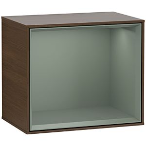 Villeroy et Boch module d&#39; Finion F580GMGN 41.8x35.6x27cm, étagère olive mat, placage noyer