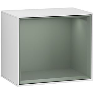 Villeroy and Boch Finion module F580GMMT 41.8x35.6x27cm, shelf olive matt, white matt lacquer
