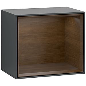 Villeroy und Boch Finion Regalmodul F580GNHG 41,8x35,6x27cm, Regal Walnut Veneer, Midnight Blue Matt Lacquer