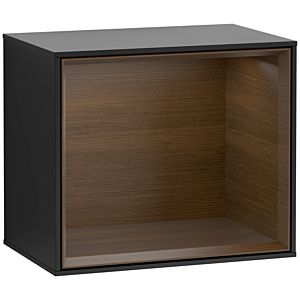 Villeroy und Boch Finion Regalmodul F580GNPD 41,8x35,6x27cm, Regal Walnut Veneer, Black matt lacquer