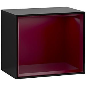 Villeroy und Boch Finion Regalmodul F580HBPH 41,8x35,6x27cm, Regal Peony Matt, Glossy Black Lacquer