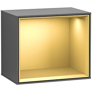 Villeroy and Boch Finion module F580HFGK 41.8x35.6x27cm, shelf gold matt, anthracite matt