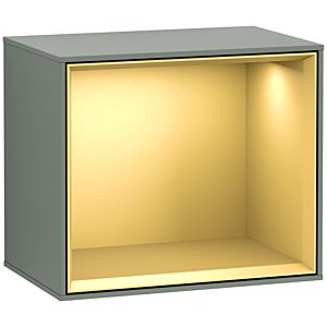 Villeroy und Boch Finion Regalmodul F580HFGM 41,8x35,6x27cm, Regal Gold Matt, Olive Matt Lacquer