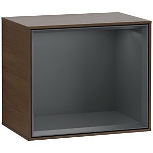 Villeroy and Boch Finion module F580HGGN 41.8x35.6x27cm, shelf Midnight Blue , Walnut veneer