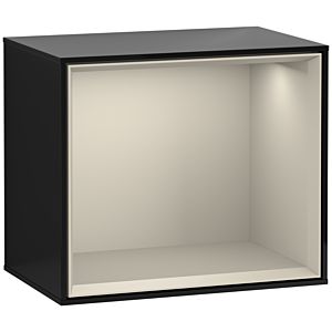 Villeroy and Boch Finion module F580HHPH 41.8x35.6x27cm, shelf Sand matt, Glossy Black Lacquer