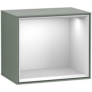 Villeroy and Boch Finion module F580MTGM 41.8x35.6x27cm, shelf White Matt , Olive Matt Lacquer