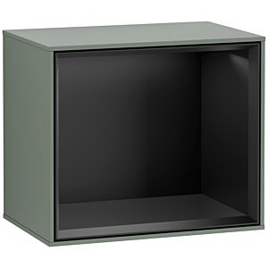 Villeroy et Boch module d&#39; Finion F580PDGM 41.8x35.6x27cm, étagère noir mat, Olive Matt Lacquer