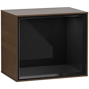 Villeroy and Boch Finion module F580PHGN 41.8x35.6x27cm, shelf Glossy Black, Walnut veneer