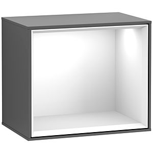Villeroy und Boch Finion Regalmodul F590GFGK 41,8x35,6x27cm, Ladestation, Regal Glossy White, Anthracite matt