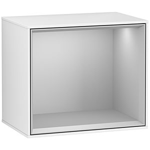 Villeroy and Boch Finion module F590GJGF 41.8x35.6x27cm, charging station, shelf light gray, glossy white lacquer