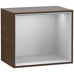Villeroy und Boch Finion Regalmodul F590GJGN 41,8x35,6x27cm, Ladestation, Regal Light Grey, Walnut veneer