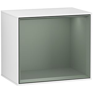 Villeroy und Boch Finion Regalmodul F590GMGF 41,8x35,6x27cm, Ladestation, Regal Olive Matt, Glossy white lacquer