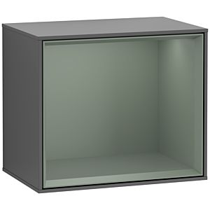 Villeroy und Boch Finion Regalmodul F590GMGK 41,8x35,6x27cm, Ladestation, Regal Olive Matt, Anthracite matt