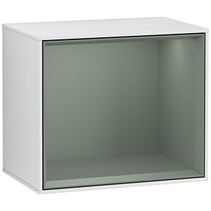 Villeroy and Boch Finion module F590GMMT 41.8x35.6x27cm, charging station, shelf olive matt, white matt lacquer