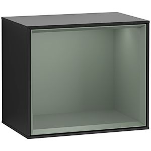 Villeroy und Boch Finion Regalmodul F590GMPD 41,8x35,6x27cm, Ladestation, Regal Olive Matt, Black matt lacquer