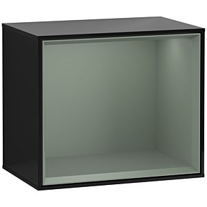 Villeroy und Boch Finion Regalmodul F590GMPH 41,8x35,6x27cm, Ladestation, Regal Olive Matt, Glossy Black Lacquer