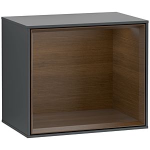 Villeroy and Boch Finion module F590GNHG 41.8x35.6x27cm, charging station, shelf Walnut Veneer , Midnight Blue Matt Lacquer