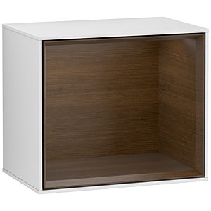 Villeroy and Boch Finion module F590GNMT 41.8x35.6x27cm, charging station, shelf Walnut Veneer , white matt lacquer