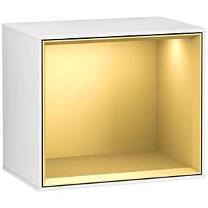 Villeroy und Boch Finion Regalmodul F590HFGF 41,8x35,6x27cm, Ladestation, Regal Gold Matt, Glossy white lacquer
