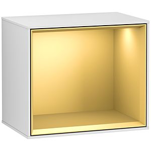 Villeroy und Boch Finion Regalmodul F590HFMT 41,8x35,6x27cm, Ladestation, Regal Gold Matt, White matt lacquer