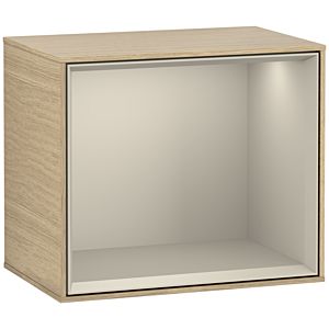 Villeroy und Boch Finion Regalmodul F590HHPC 41,8x35,6x27cm, Ladestation, Regal Sand Matt, Oak Veneer