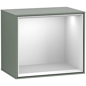Villeroy und Boch Finion Regalmodul F590MTGM 41,8x35,6x27cm, Ladestation, Regal White Matt, Olive Matt Lacquer