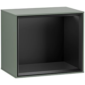 Villeroy und Boch Finion Regalmodul F590PDGM 41,8x35,6x27cm, Ladestation, Regal Black Matt, Olive Matt Lacquer