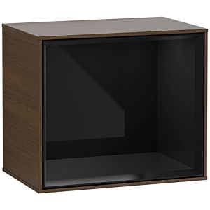 Villeroy and Boch Finion module F590PHGN 41.8x35.6x27cm, charging station, shelf Glossy Black, Walnut veneer
