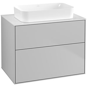 Villeroy und Boch Finion Waschtischunterschrank F63100GJ 80x60,3x50,1mm, Glass White Matt, Light grey matt